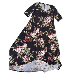 THE ZIG ZAG STRIPE Size Large Floral Maxi Dress